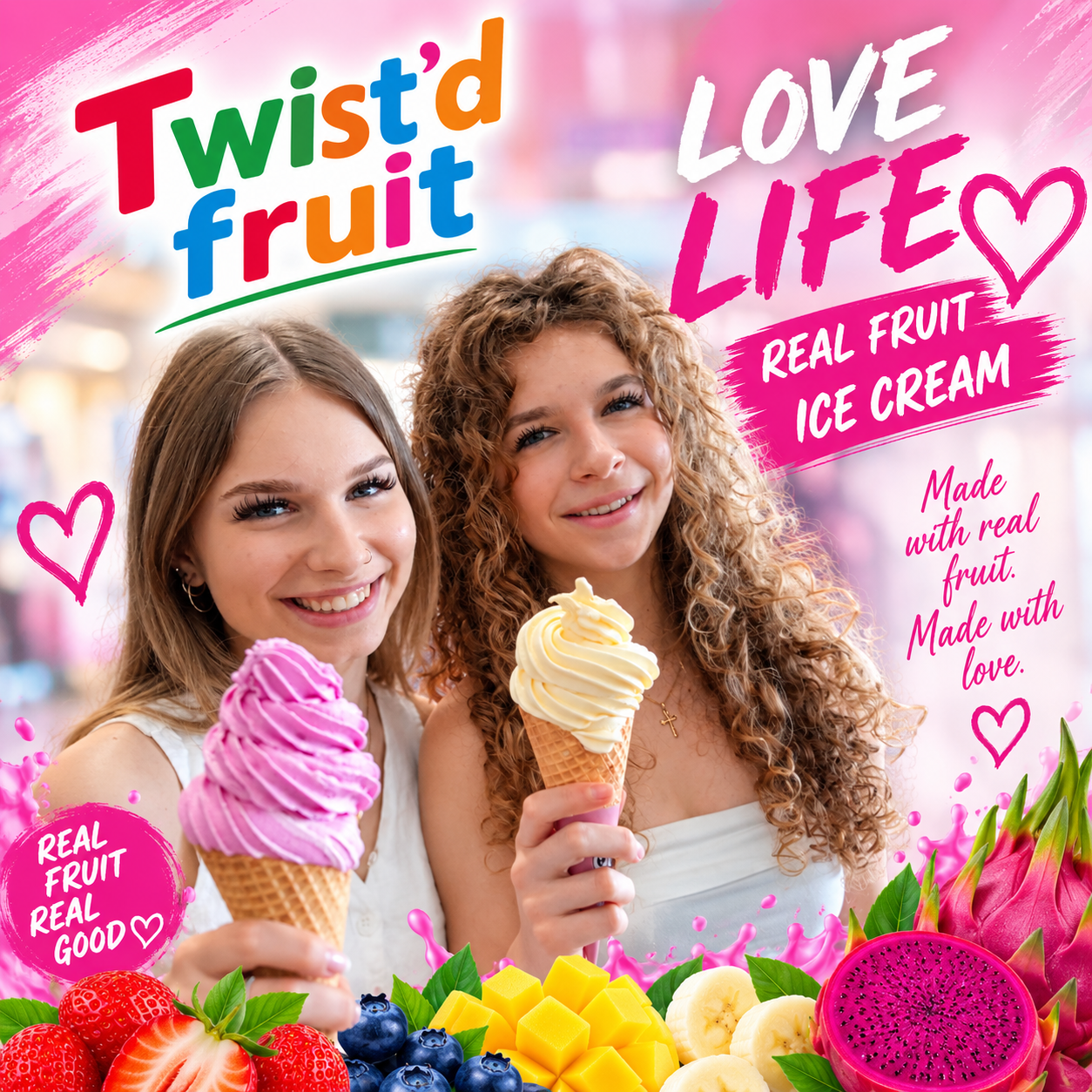 Twist'd Fruit Real Fruit Ice Cream